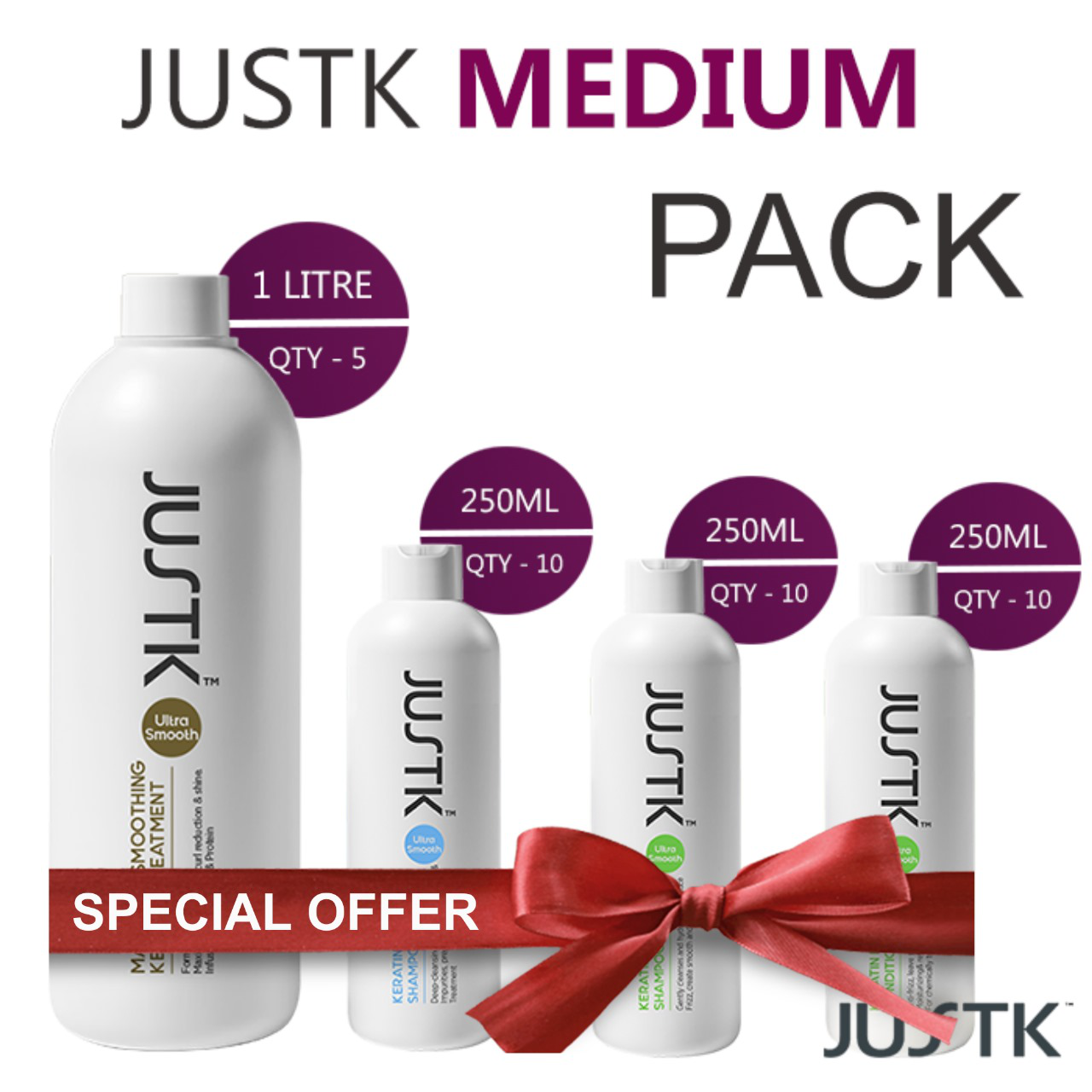 Medium Pack Of Maximum Smoothing Keratin Treatment Series